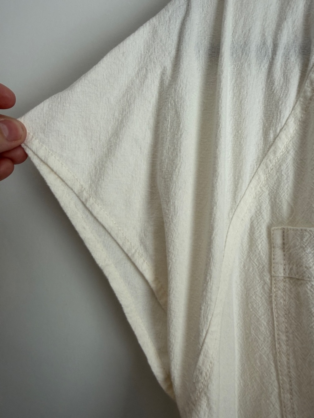 Free People Cream Short-Sleeve Button Midi Dress - Picture 5 of 6